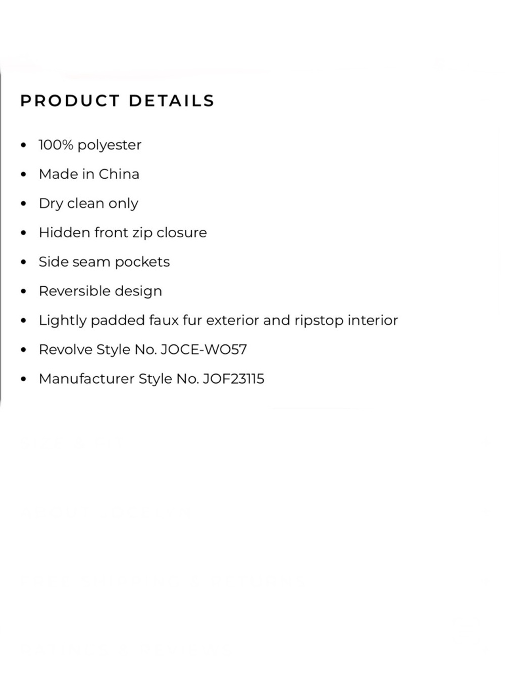 Jocelyn Tan Faux Fur Puffer Vest with Stand Collar - Picture 8 of 8